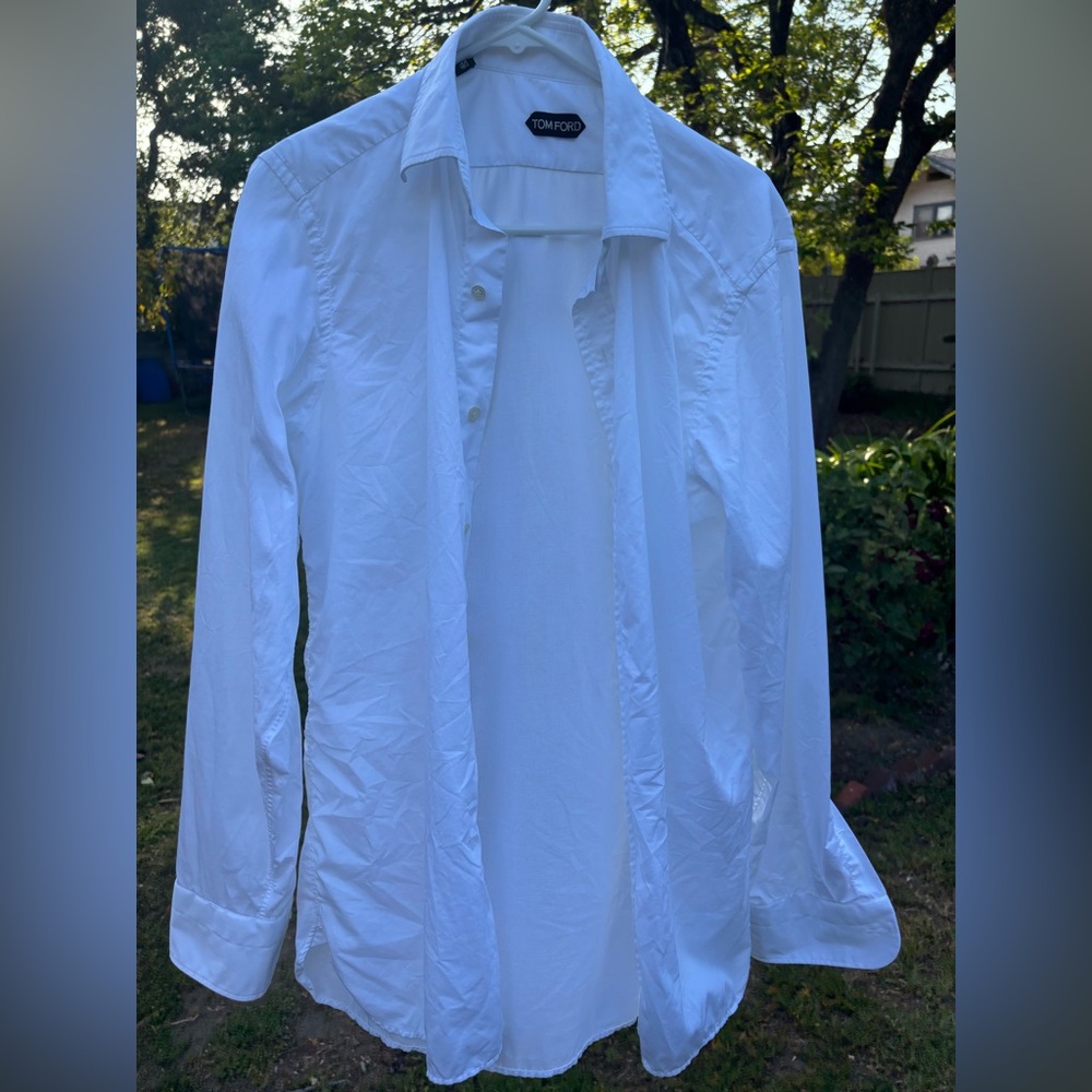 Tom Ford White Lightweight Shirt Jacket